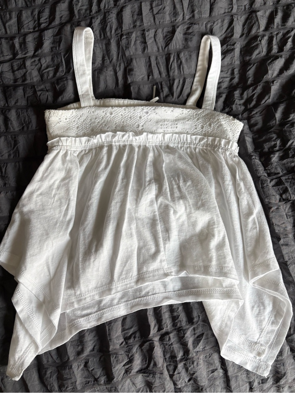 Old Navy White Flowy Girls Tank Size 6/7 - Picture 2 of 5